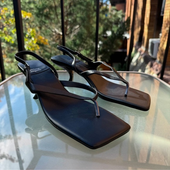 New Jeffrey Campbell Fused Sandal Kitten Heel Shoes Open Toe in Black 9.5 - Picture 5 of 12